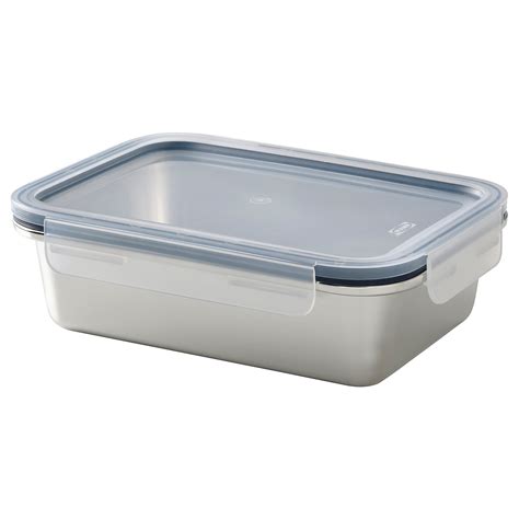 IKEA 365+ food container with lid, rectangular stainless 